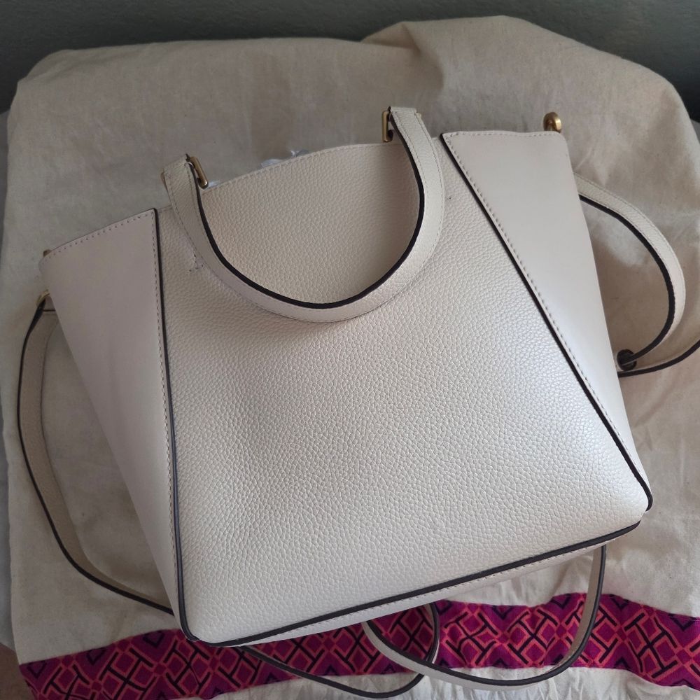 Tory Burch McGraw Dragonfly Tote/ Crossbody Bag In Brie - Picture 5 of 11